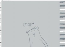 French Terry - Emmapünktchen Herr Pfeiffer EY DU Panel grau